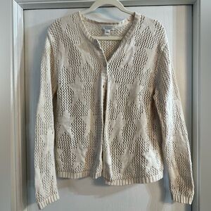 Women’s Cream Star Knit Cardigan